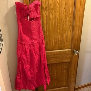 Vibrant Pink Strapless Dress